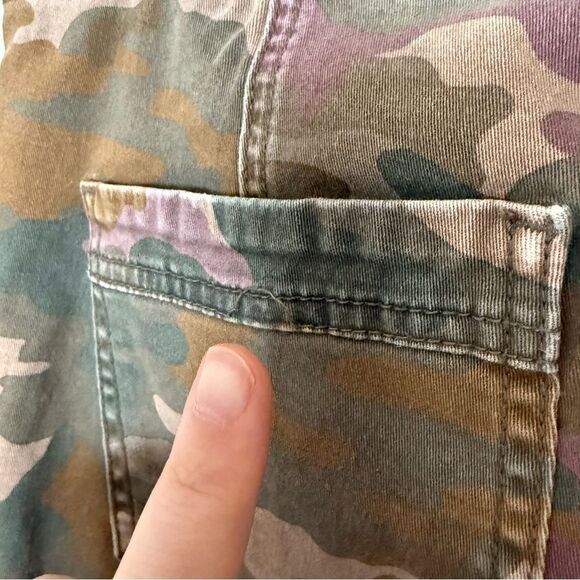 Anthropologie Jefferson Slim Pants Womens Size 29 Utility Green Camo Button Fly - Picture 7 of 13